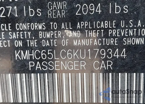 2019 Hyundai Ioniq Hybrid Blue z USA, uszkodzony, nr VIN KMHC65LC6KU179344